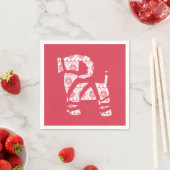 Winter gebreide kerst Yule Bock papier servetten (Insitu)