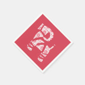 Winter gebreide kerst Yule Bock papier servetten (Hoek)