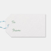 Winter gebreide kerstboom cadeau Labels Cadeaulabel (Achterkant Horizontaal)