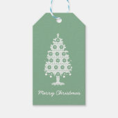 Winter gebreide kerstboom cadeau Labels Cadeaulabel (Voorkant)