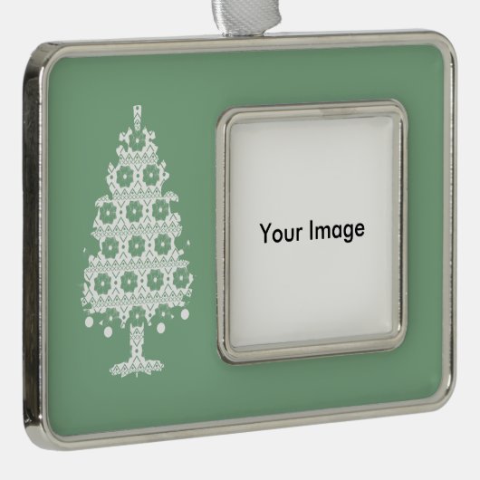 Winter gebreide kerstboom Ornament (Rechts)