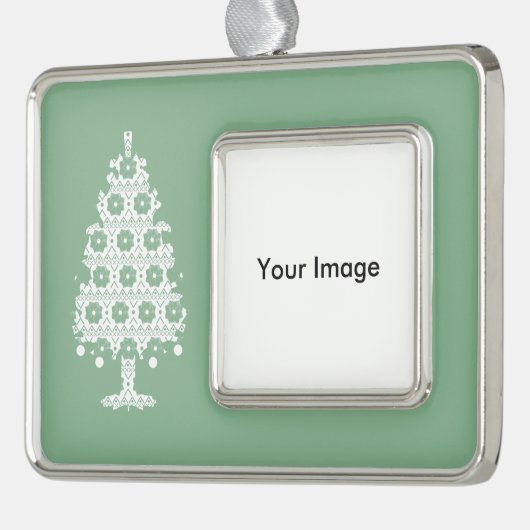 Winter gebreide kerstboom Ornament (Links)