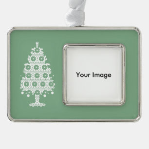 Winter gebreide kerstboom Ornament