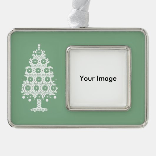 Winter gebreide kerstboom Ornament (Voorkant)