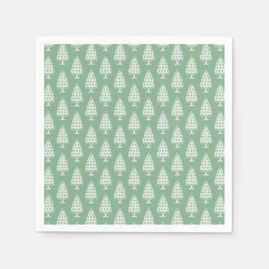 Winter gebreide kerstboom papier servetten (Voorkant)