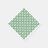 Winter gebreide kerstboom papier servetten (Hoek)
