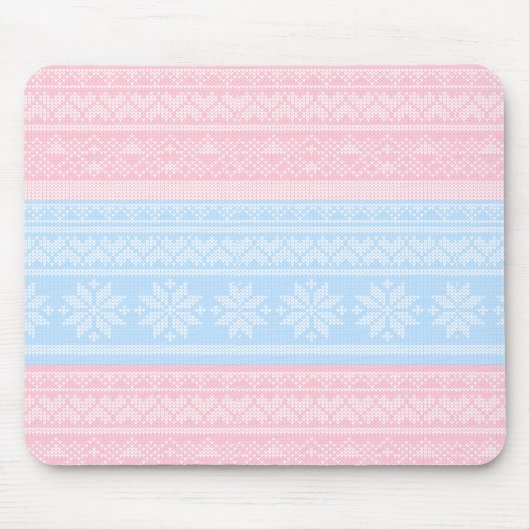Winter Gebreide Kersttrui Kerstcadeau Muismat (Voorkant)