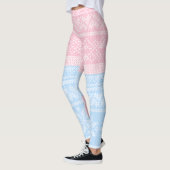 Winter gebreide kersttrui vakantiegeschenk leggings (Links)