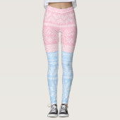 Winter gebreide kersttrui vakantiegeschenk leggings (Voorkant)