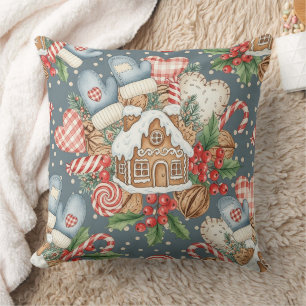 Winter Gebruidde Huisje - Handschoenen Kussen