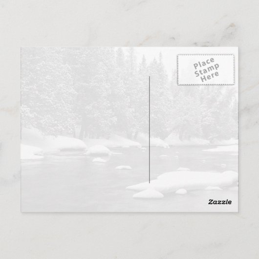 Winter Gedekte, zwarte en witte, mooie diepgevrore Briefkaart (Achterkant)