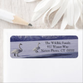 Winter Geese Merry Kerstrek Adres label (Insitu)