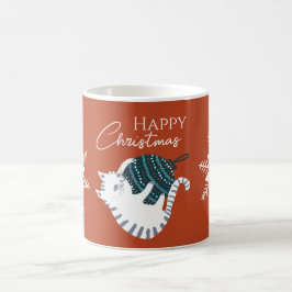 Winter Gelukkig Kerstmis Speelgoed Kat Geschenk Koffiemok