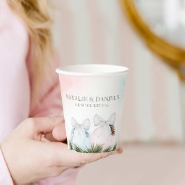 Winter Gender onthullen Baby shower Papier Cups Papieren Bekers