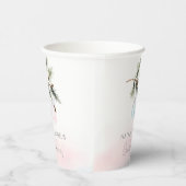 Winter Gender onthullen Baby shower Papier Cups Papieren Bekers (Rechts)