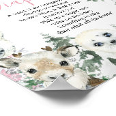 Winter Gender onthullen Late Night Diapers Sign Poster (Hoek)