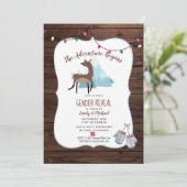 Winter Gender onthullend Uitnodigingsavontuur begi Kaart (Staand voorkant)