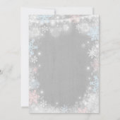 Winter Gender onthullend Uitnodigingsritueel Baby  Kaart (Achterkant)
