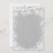 Winter Gender Rekalk Uitnodiging Rustisch Openbaar (Achterkant)