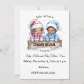 Winter Gender Reveal Invitation Kaart (Voorkant)