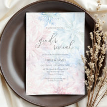Winter Gender Reveal Party Roze Blauwe Sneeuwvlok