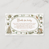 Winter Genderneutraal Baby shower Boeken voor Baby Informatiekaartje (Voorkant)