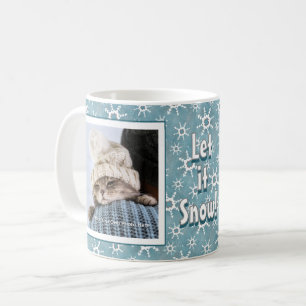 Winter Geometrische Sneeuwvlokken Gepersonaliseerd Koffiemok