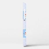 Winter geruit patroon sneeuwman en sneeuwvlokken Case-Mate iPhone case (Achterkant / Links)