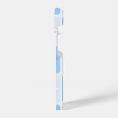 Winter geruit patroon sneeuwman en sneeuwvlokken iPhone hoesje (Linkerkant)