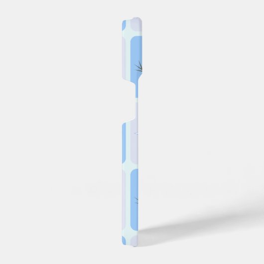 Winter geruit patroon sneeuwman en sneeuwvlokken iPhone hoesje (Rechterkant)