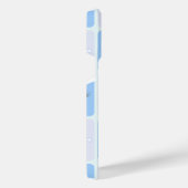 Winter geruit patroon sneeuwman en sneeuwvlokken iPhone hoesje (Rechterkant)