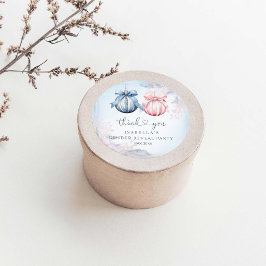 Winter Geslacht onthullen Partij Ronde Sticker