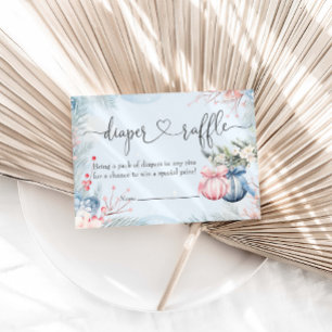 Winter Geslacht Onthulling Party Luier Raffle Informatiekaartje