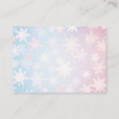 Winter Geslacht Onthulling Party Luier Raffle Informatiekaartje (Achterkant)