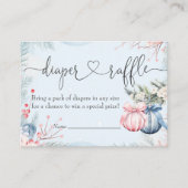 Winter Geslacht Onthulling Party Luier Raffle Informatiekaartje (Voorkant)