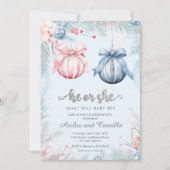 Winter Geslacht Reveal Hij of Zij Feest Kaart (Voorkant)