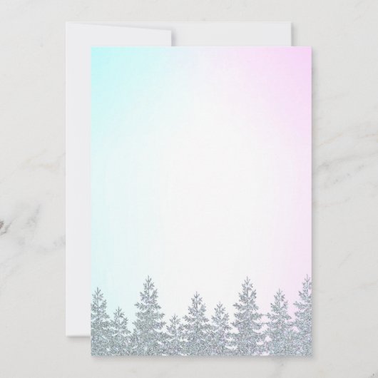 Winter Geslacht Reveal Sneeuwvlok Hij of Zij  Kaart (Achterkant)