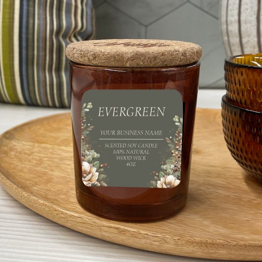 Winter Geurkaars Waterverf Label