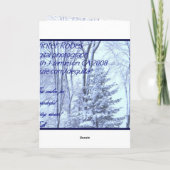 WINTER GEWADEN ~ Blauw Feestdagen Kaart (Achterkant)