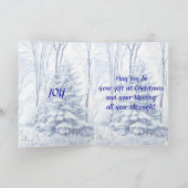 WINTER GEWADEN ~ Blauw Feestdagen Kaart (Binnen)