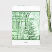 WINTER GEWADEN ~ Groen Feestdagen Kaart (Achterkant)