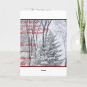 WINTER GEWADEN ~ Natuurlijk Feestdagen Kaart (Achterkant)