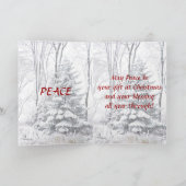 WINTER GEWADEN ~ Natuurlijk Feestdagen Kaart (Binnen)