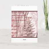 WINTER GEWADEN ~ Rood Feestdagen Kaart (Achterkant)