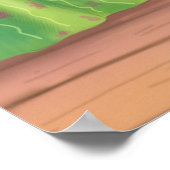 Winter gezellige hand getekend huis illustratie poster (Hoek)