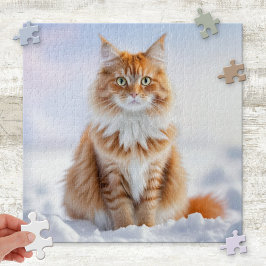 Winter Ginger Dream Cat Puzzel