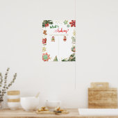 Winter Gingerbread Gender Reveal Stembord Poster (Keuken)