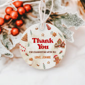 Winter Gingerbread House Kerstmis 1e verjaardag Bedankjes Labels