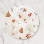 Winter Gingerbread House Kerstmis 1e verjaardag Bedankjes Labels (Achterkant)