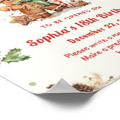 Winter Gingerbread Kerstmis Verjaardag Tijd Capsul Poster (Hoek)